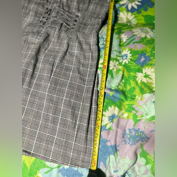 Corset Dress Lace-Up Corseted Style Plaid Spaghetti Strap Dress - Picture 4 of 9